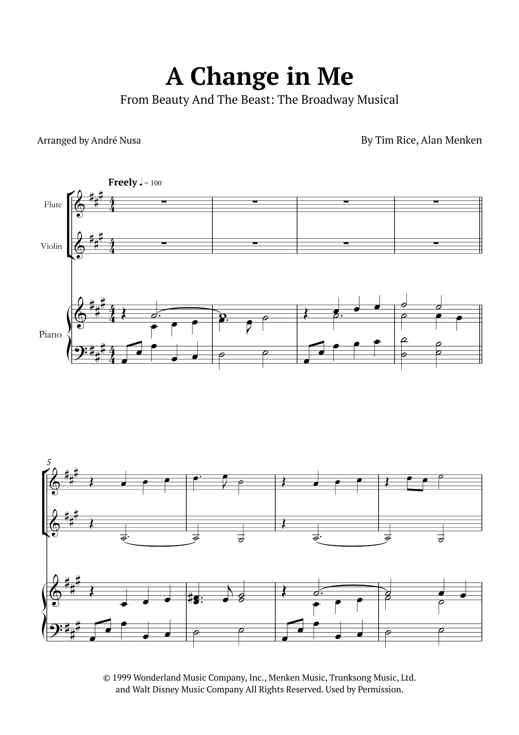 A Change In Me (arr. André Nusa)