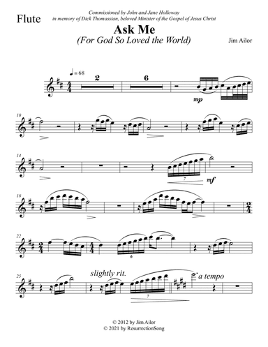 Ask Me (Instrumental Parts for Strings, Harp, Flute) (arr. ResurrectionSong)