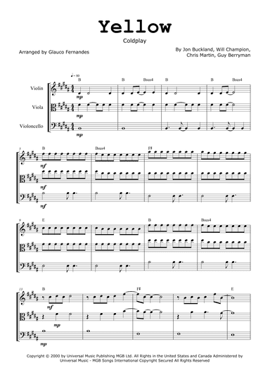Yellow (arr. Glauco Fernandes)