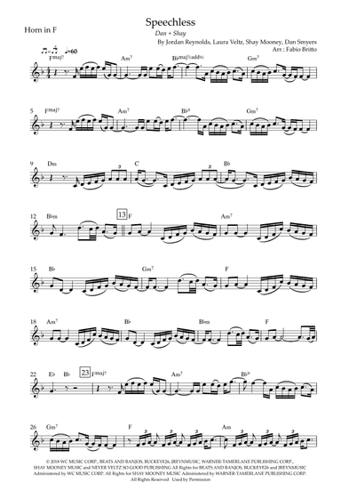 Speechless (arr. Fabio Britto)