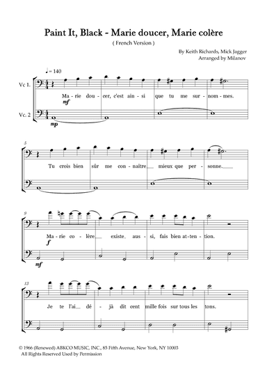 Paint It, Black (arr. Milanov)