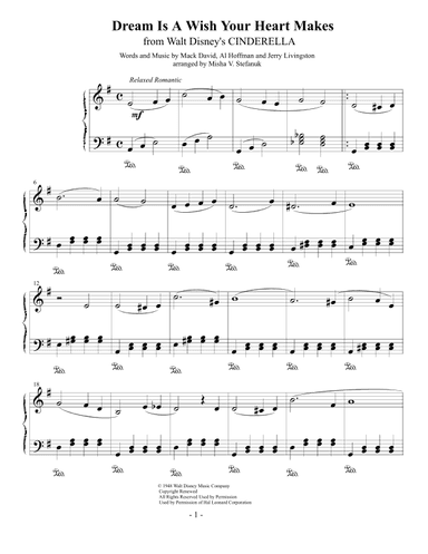 A Dream Is A Wish Your Heart Makes (arr. Misha Stefanuk)