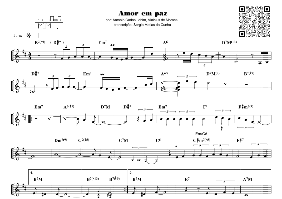 O Amor Em Paz (arr. Sérgio Matias da Cunha)