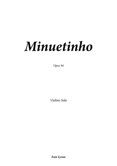 Minuetinho Opus 94