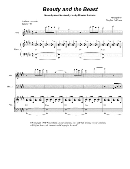 Beauty And The Beast (arr. Stephen DeCesare)