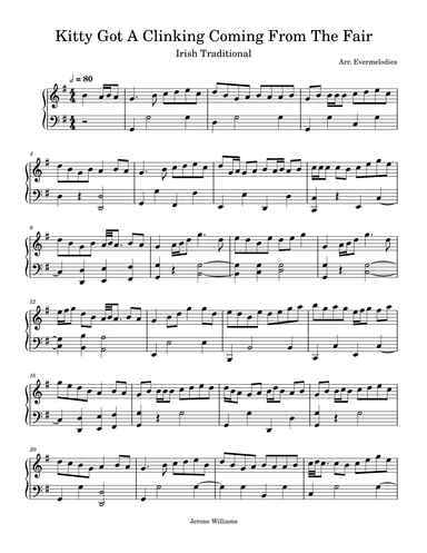 Kitty Got A Clinking Coming From The Fair (arr. Evermelodies)