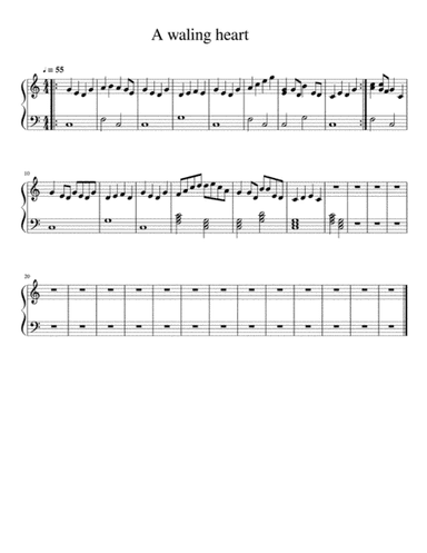 A waling heart rendition