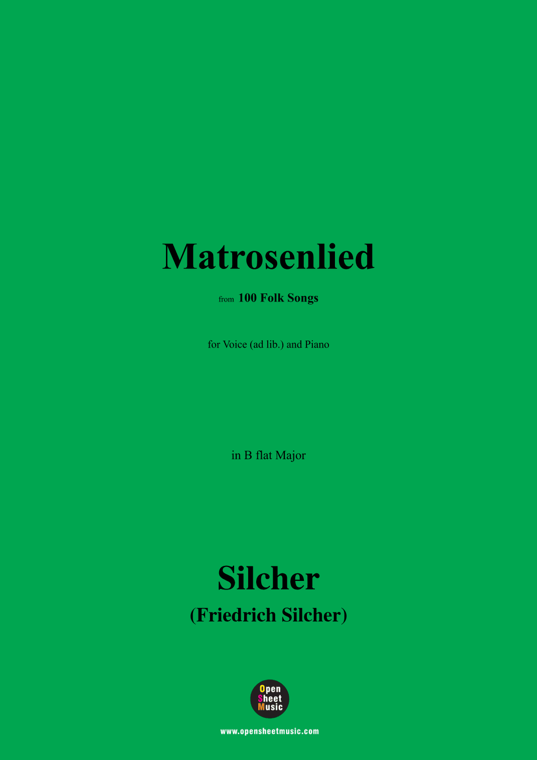 Silcher-Matrosenlied,for Voice(ad lib.) and Piano (arr. OSM Press)