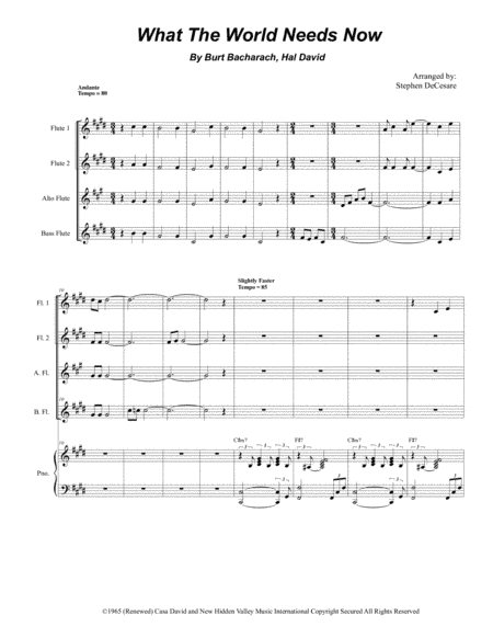 What The World Needs Now Is Love (arr. Stephen DeCesare)