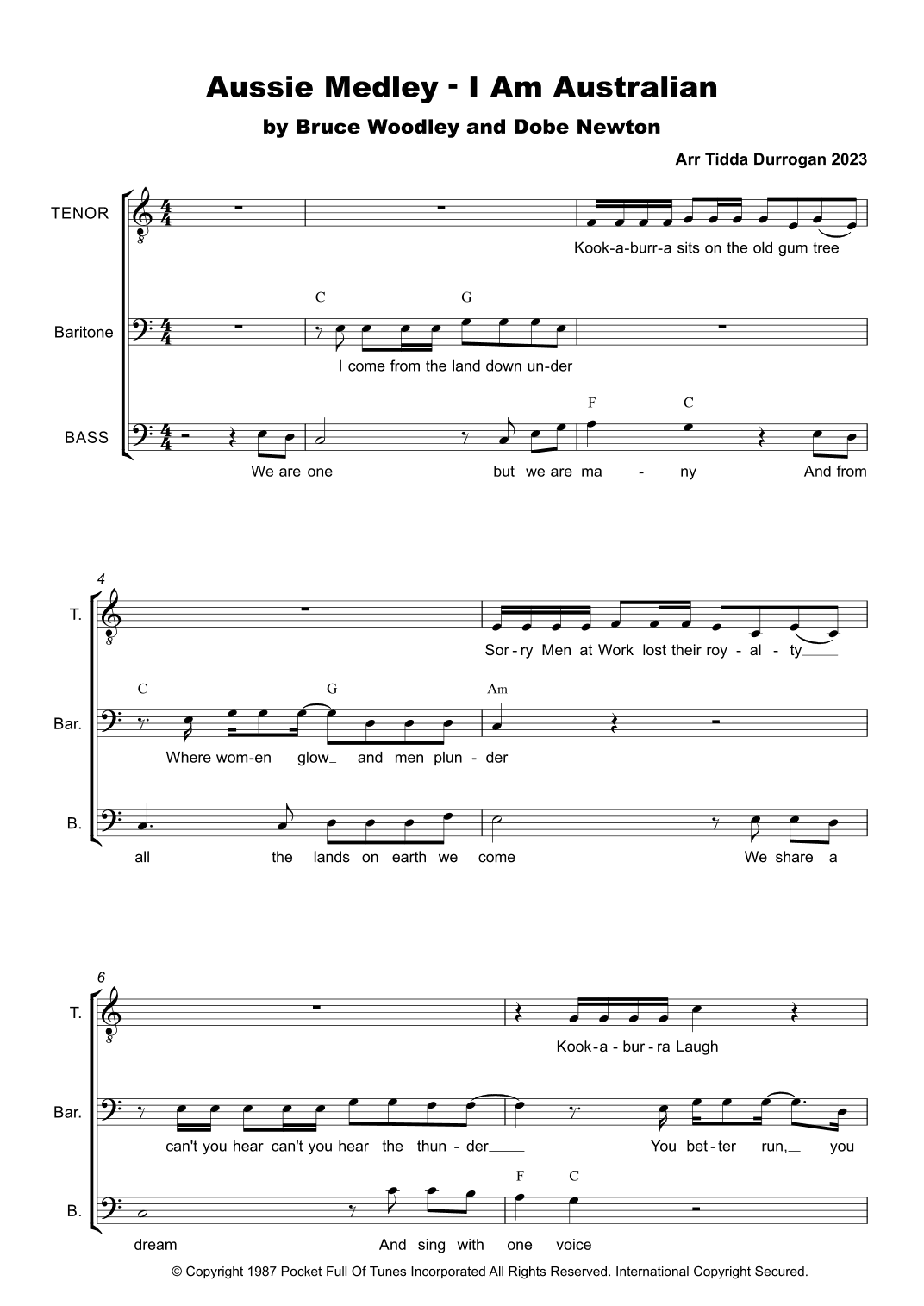 I Am Australian (arr. Tidda Durrogan)