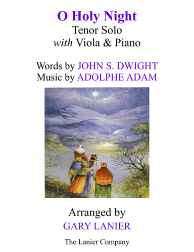 O HOLY NIGHT (Tenor Solo with Viola & Piano - Score & Parts included) (arr. Gary Lanier)