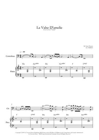 La Valse D'amelie (arr. SMMUS)