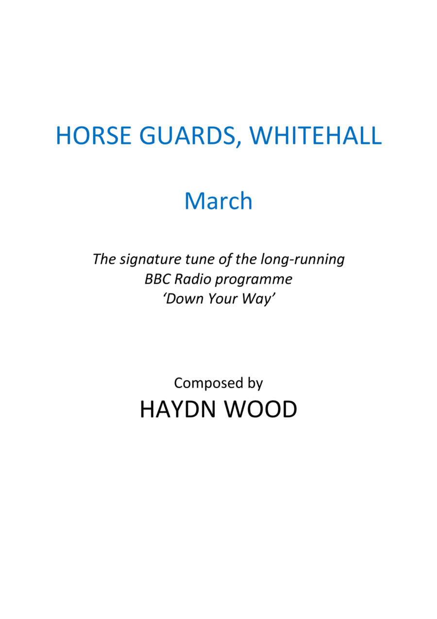 The Horseguards, Whitehall (arr. Marcus Martin)