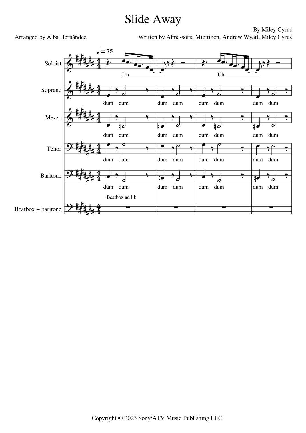 Slide Away (arr. Alba Hernandez)
