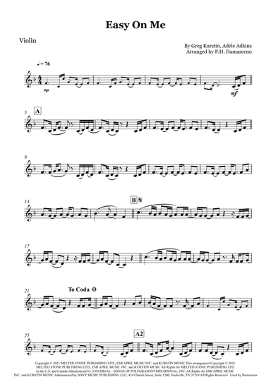 Easy On Me (arr. P.H. Damasceno)