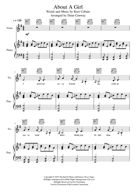 About A Girl (arr. Dean Conway)