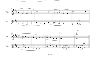 Crown Him with Many Crowns (Violin and Viola Duet) (arr. B. C. Dockery)