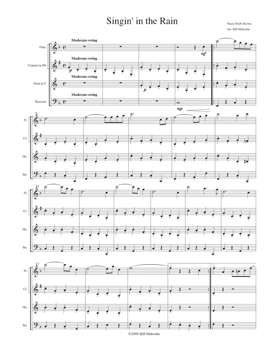 Singin' In The Rain (arr. Bill Malcolm)