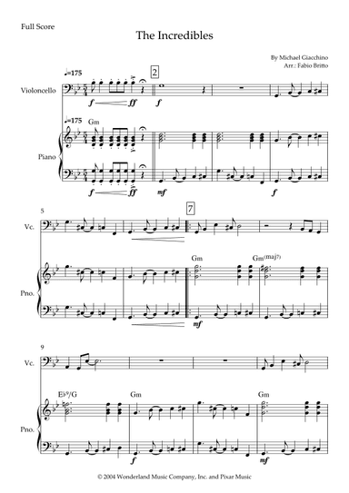 The Incredibles (main Theme) (arr. Fabio Britto)