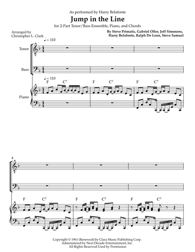 Jump In The Line (arr. Christopher L Clark)
