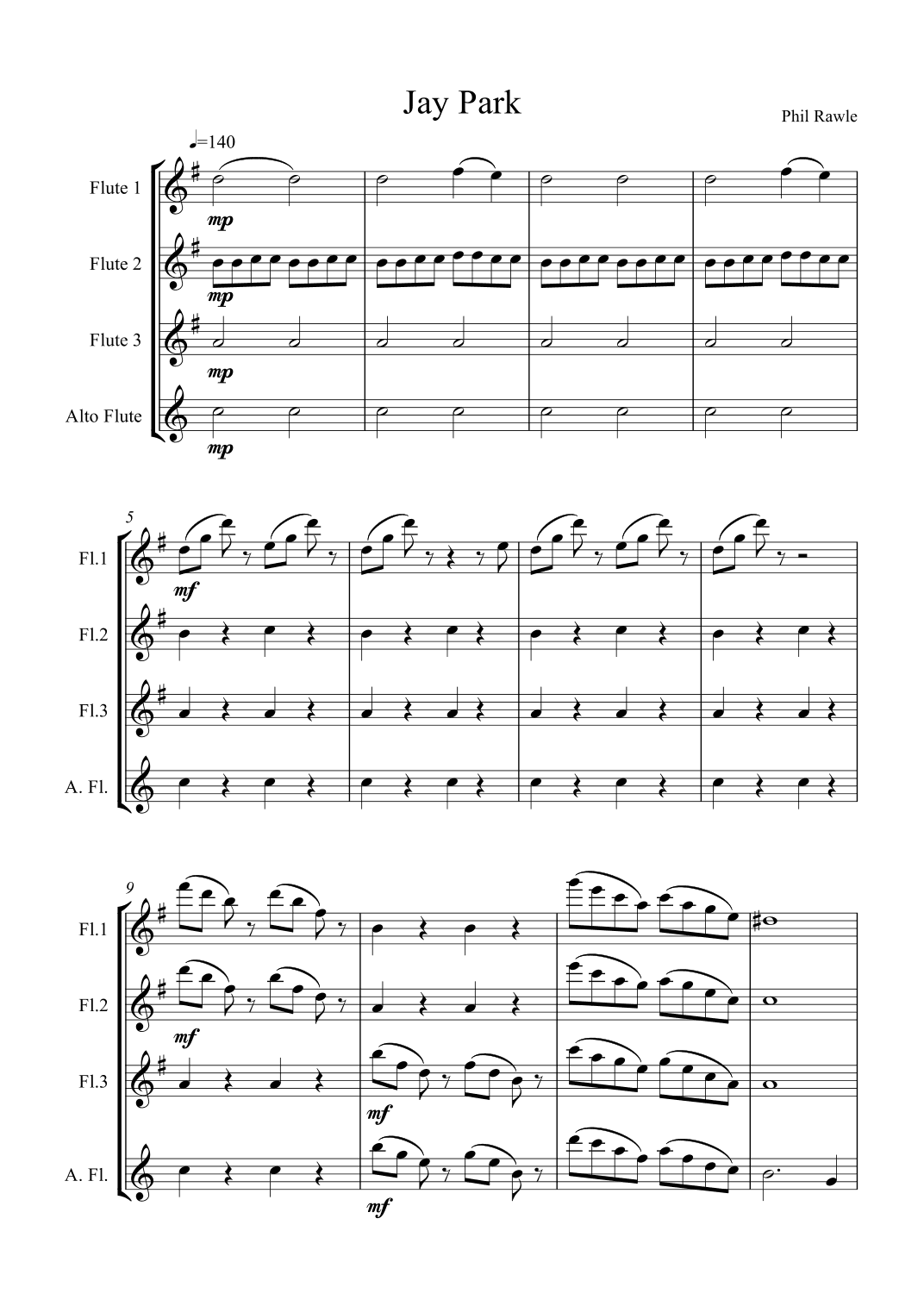 Jay Park - Flute Quartet