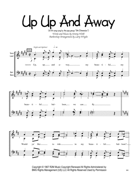 Up, Up And Away (arr. Larry Wright)
