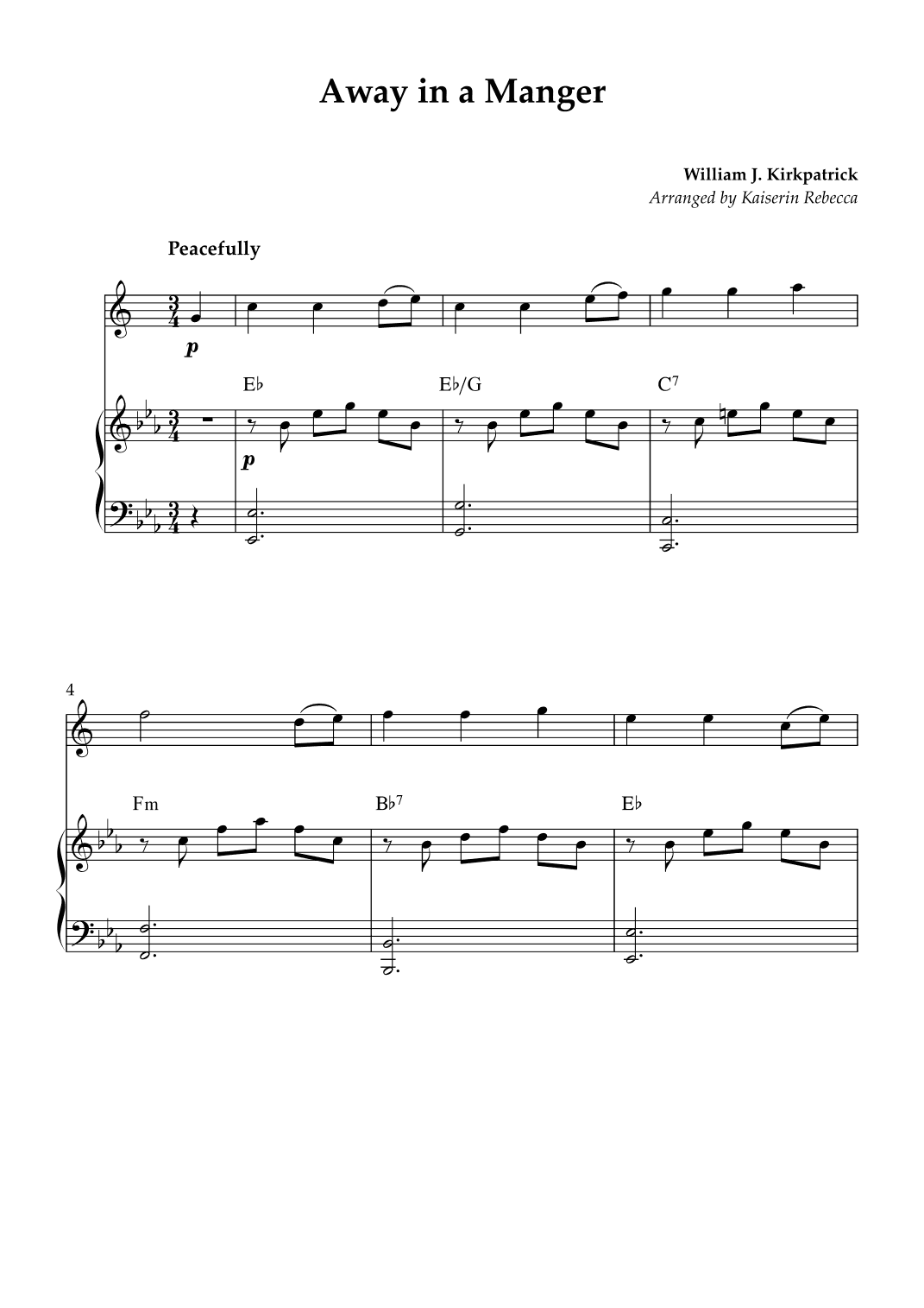 Away in a Manger (arr. Kaiserin Rebecca)