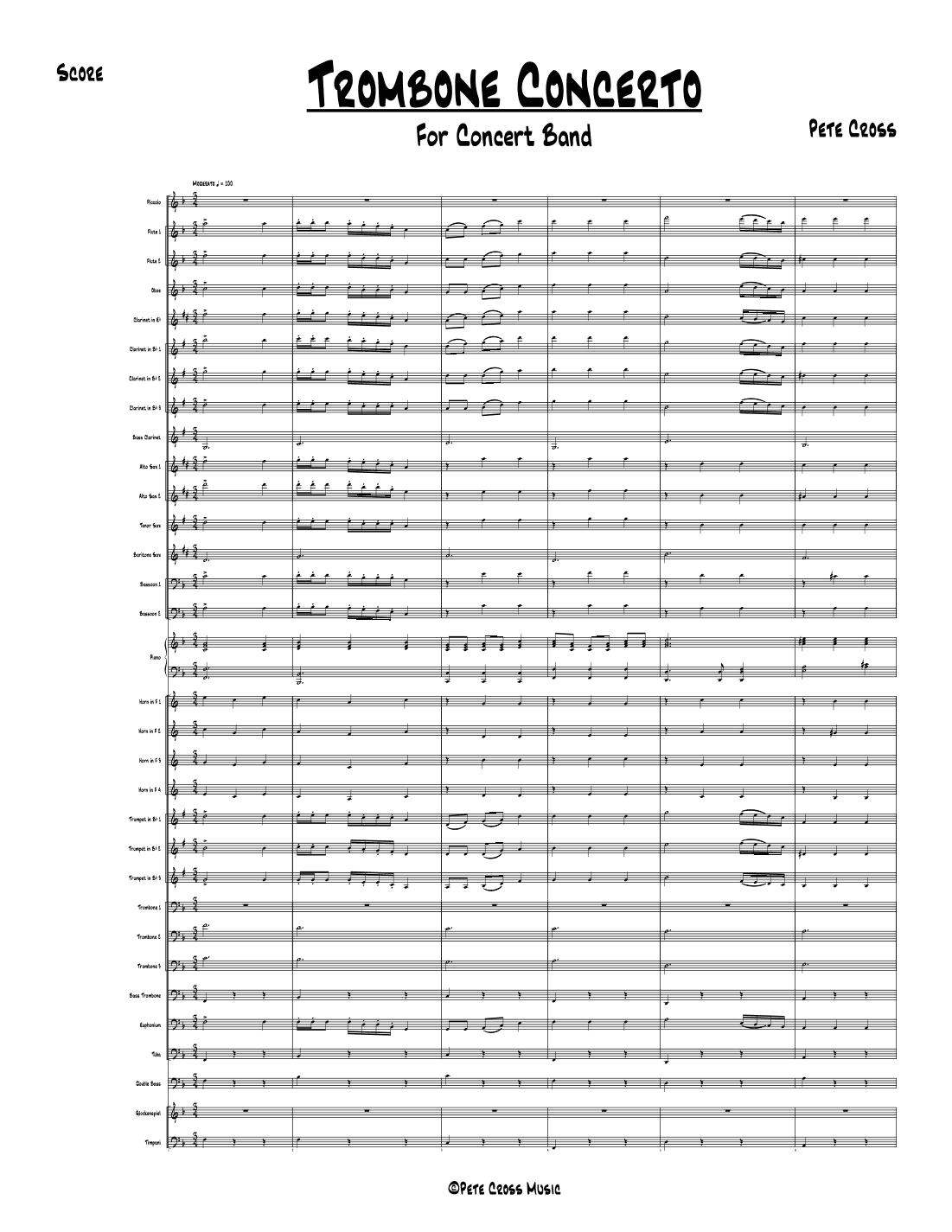 Trombone Concerto for Concert Band