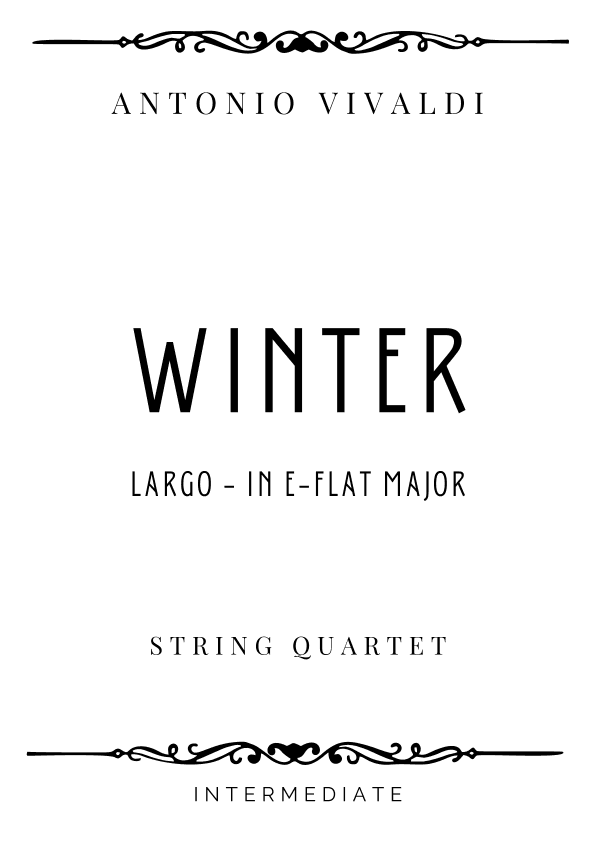 Vivaldi - Largo from Winter (The Four Seasons) in E Flat Major - Intermediate (arr. Piacere Music Sheets)