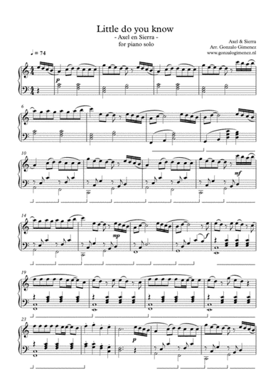 Little Do You Know (arr. Gonzalo Gimenez)