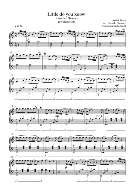 Little Do You Know (arr. Gonzalo Gimenez)