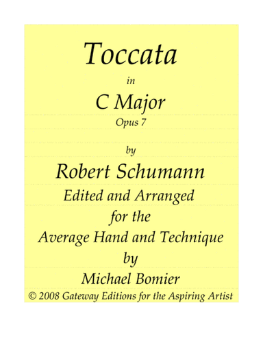 Toccata Op.10 for Piano Solo by Robert Schumann (arr. Michael Bomier)