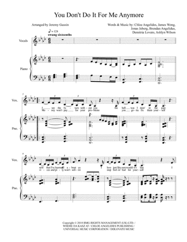 You Don't Do It For Me Anymore (arr. Jeremy Gussin)