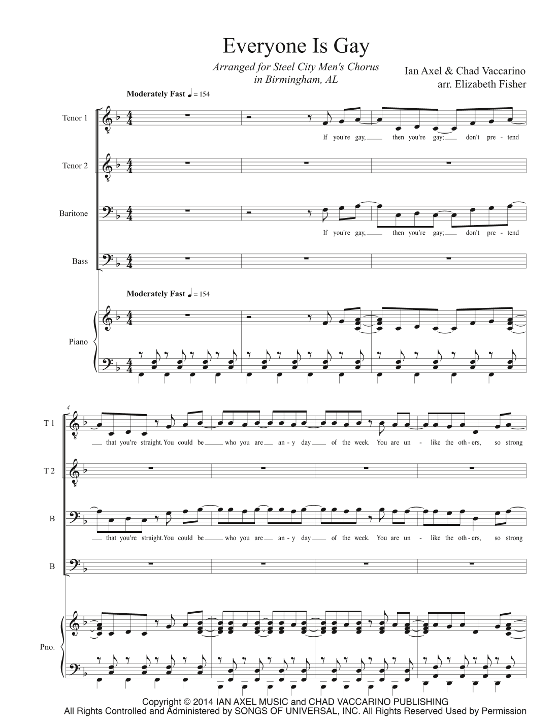 Everyone Is Gay (arr. Elizabeth Fisher)