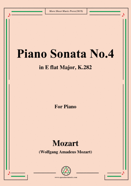 Mozart-Piano Sonata No.4 in E flat Major,K.282 (arr. MSM)
