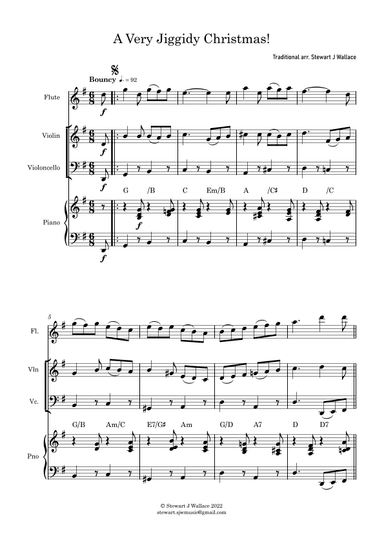 A Very Jiggidy Christmas! - Score Only (arr. Stewart J Wallace)