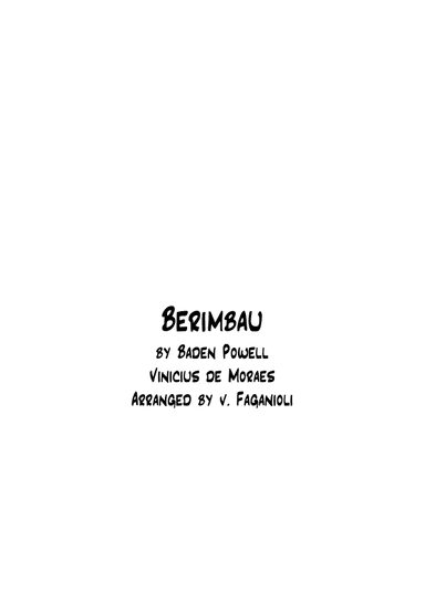 Berimbau (arr. Valdeci Faganioli)