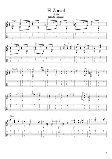 El Zorzal (Estilo) (arr. Leonardo Ramos)