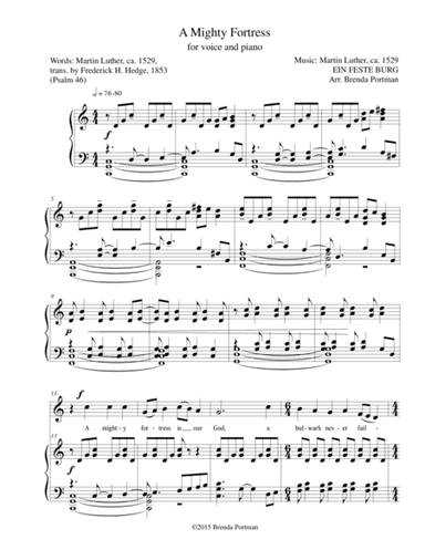 A Mighty Fortress is our God (EIN FESTE BURG), Low Voice, arr. Brenda Portman (arr. Brenda Portman)