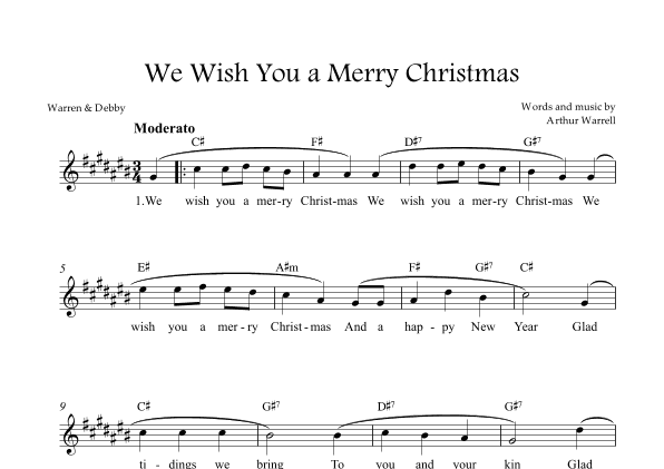 We Wish You a Merry Christmas (arr. Warren & Debby)