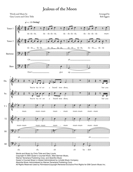 Jealous Of The Moon (arr. Bob Eggers)