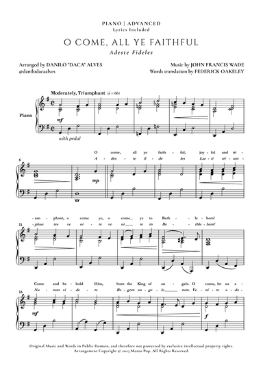 O Come, All Ye Faithful (arr. Danilo "Daca" Alves)