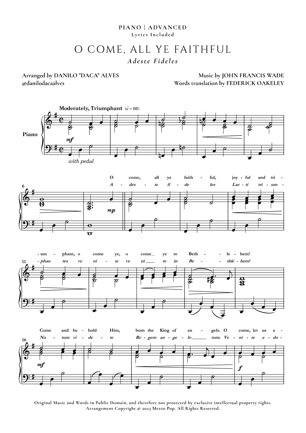 O Come, All Ye Faithful (arr. Danilo "Daca" Alves)