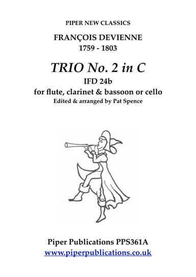 TRIO No. 2 in C MAJOR for flute, clarinet & bassoon or cello (arr. Pat Spence)