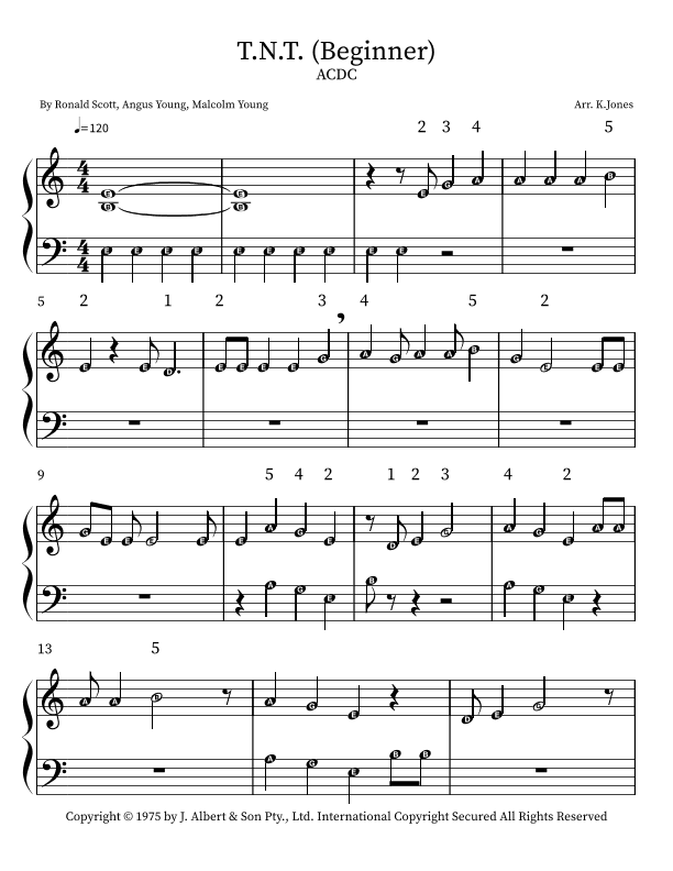 T.n.t. (arr. Kristen Jones)