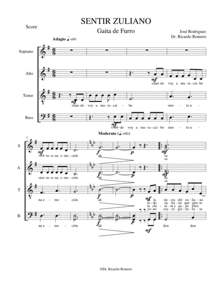 Sentir Zuliano . Gaita de furro (arr. Ricardo José Romero Núñez)