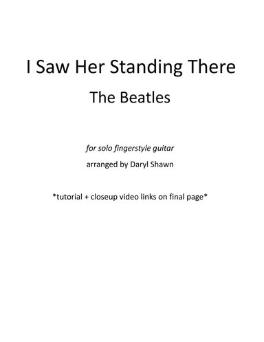 I Saw Her Standing There (arr. Daryl Shawn)