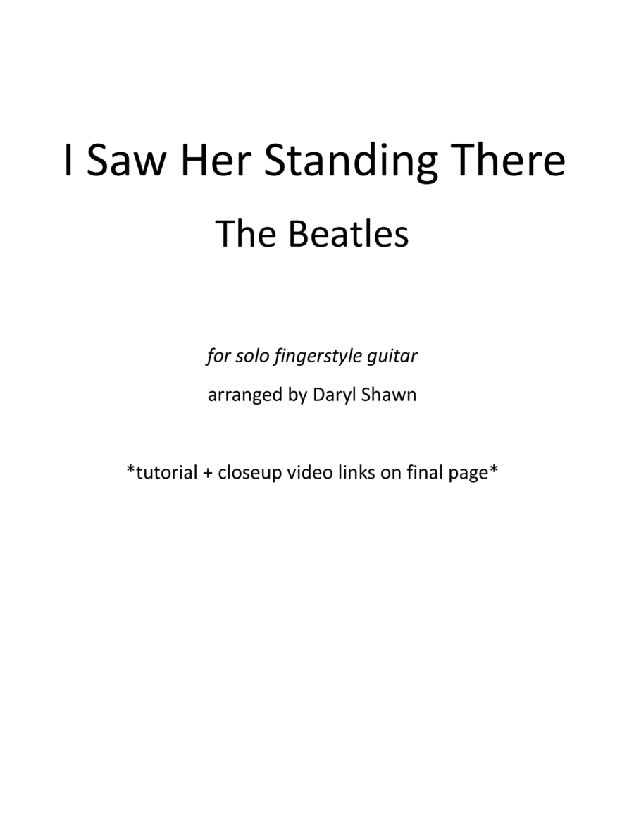 I Saw Her Standing There (arr. Daryl Shawn)