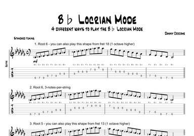 Bb Locrian Mode (4 Ways to Play)