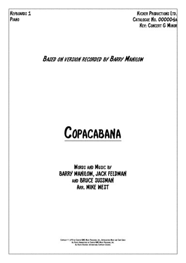 Copacabana (at The Copa) (arr. Mike West)